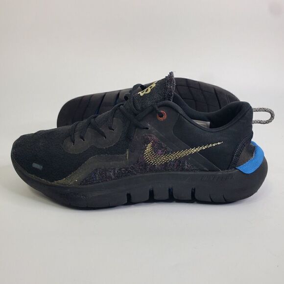 Nike Flex Run 2021 Shoes Mens Size 8 Black Melon Tint Light Blue CW3408-001 - Picture 14 of 15